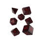 Набір кубиків для настільних ігор Q-Workshop Runic Black red Dice Set (7 шт) (SRUN06) - зменшене зображення 1