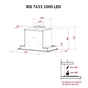Вытяжка кухонная Perfelli BIS 7633 I 1000 LED - уменьшенное изображение 11