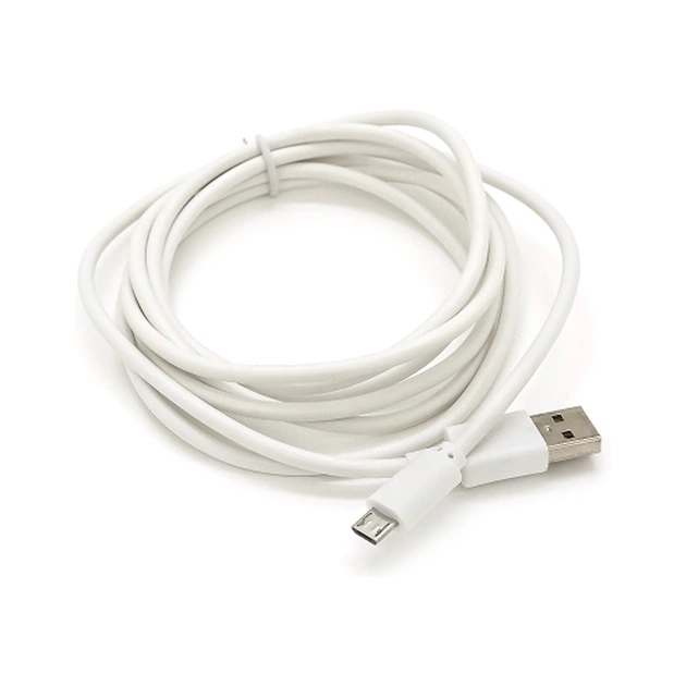 Дата кабель USB 2.0 AM to Micro 5P 2.0m white Voltronic (USB2AMMicW/05104) - изображение 1