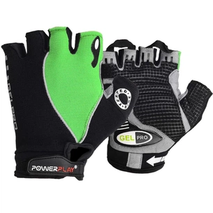 Велорукавиці PowerPlay 5019 Black/Green L (5019A_L_Green) зображення 1