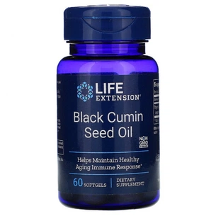 Травы Life Extension Масло семян черного тмина, Black Cumin Seed Oil, 60 капсул (LEX-17096) изображение 1