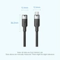 Кабель Vention USB Type-C - USB Type-C (M/F), 100W, 5A, 0.5 м, Black (TRFBD) - уменьшенное изображение 1