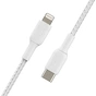 Дата кабель USB 2.0 AM to Lightning 1.0m BRAIDED white Belkin (CAA004BT1MWH) - зменшене зображення 4