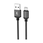 Дата кабель USB 2.0 AM to Micro 5P 1.0m nylon black Wibrand (WI.DC/CO1B-UM) - зменшене зображення 1