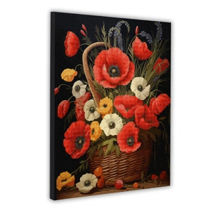 Картина по номерам Santi алмазна мозаїка Кошик з маками, 40*50см (954933) изображение 1