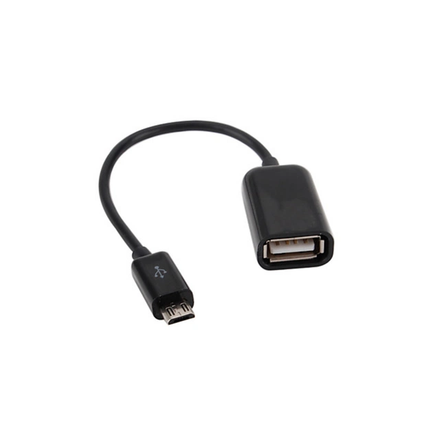 Переходник OTG USB 2.0 AF to Micro 5P 0.16m Lapara (LA-UAFM-OTG black) - изображение 1