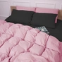 Постільна білизна MirSon 002-008 Black/Pink Фланель 2 x 160 x 220 Сімейний Євро (2200009661884) - зменшене зображення 5
