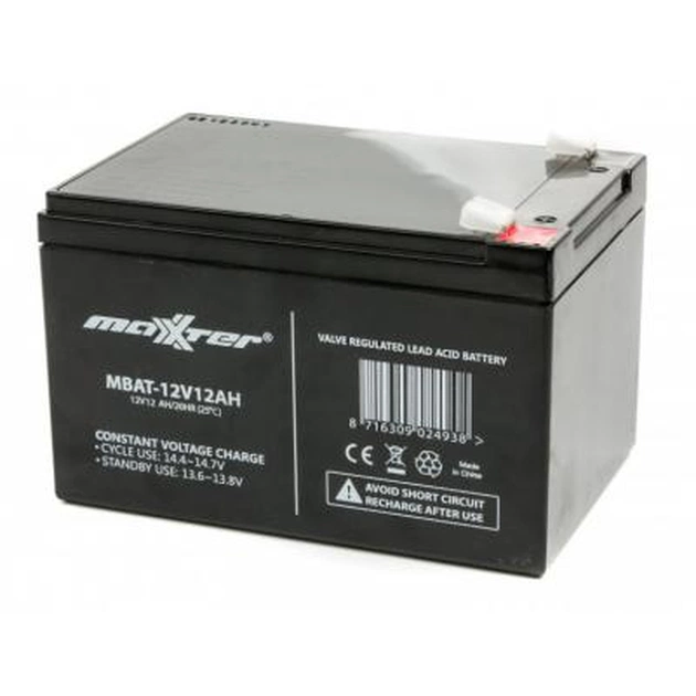 Батарея до ДБЖ Maxxter 12V 12AH (MBAT-12V12AH) - изображение 1