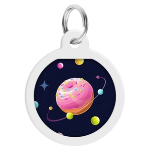 Адресник для тварин WAUDOG Smart ID з QR паспортом "Всесвіт пончиків", коло 25 мм (0625-0218) изображение 1