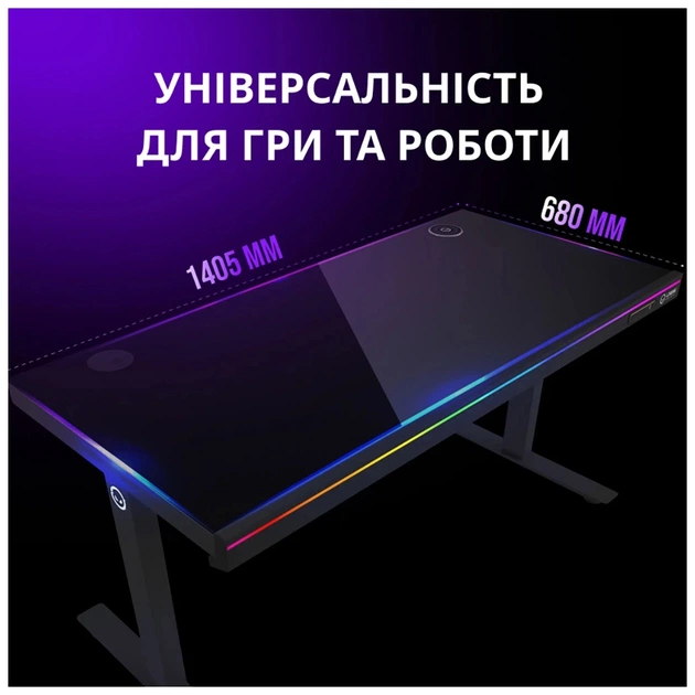 Комп'ютерний стіл Lorgar PRO 80W Wood Black (LRG-DP80W) - зображення 8