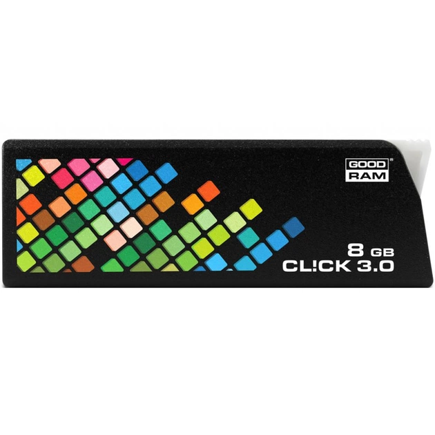 USB флеш накопичувач Goodram 8GB CL!CK Black USB 3.0 (PD8GH3GRCLKR9) - зображення 1