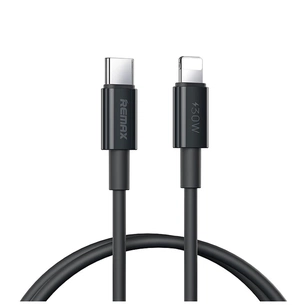 Дата кабель USB-C to Lightning 1.0m 30W black Remax (6954851231202) зображення 1