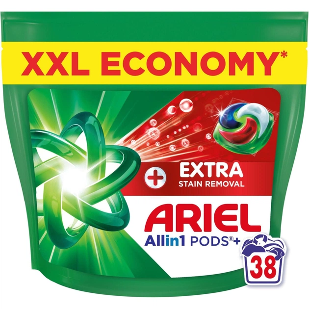 Капсули для прання Ariel Pods+ All-in-1 Extra Stain Removal Екстрасила виведення плям 38 шт. (8700216764254) - picture 2
