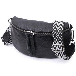 Сумка Vintage Шкіряна жіноча через плече з міні гаманцем Чорна (22666) зображення 1