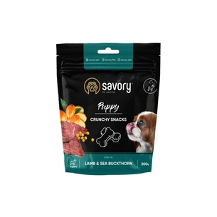 Ласощі для собак Savory для здорового росту цуценят, ягня і обліпиха 200 г (4820232631379) изображение 1