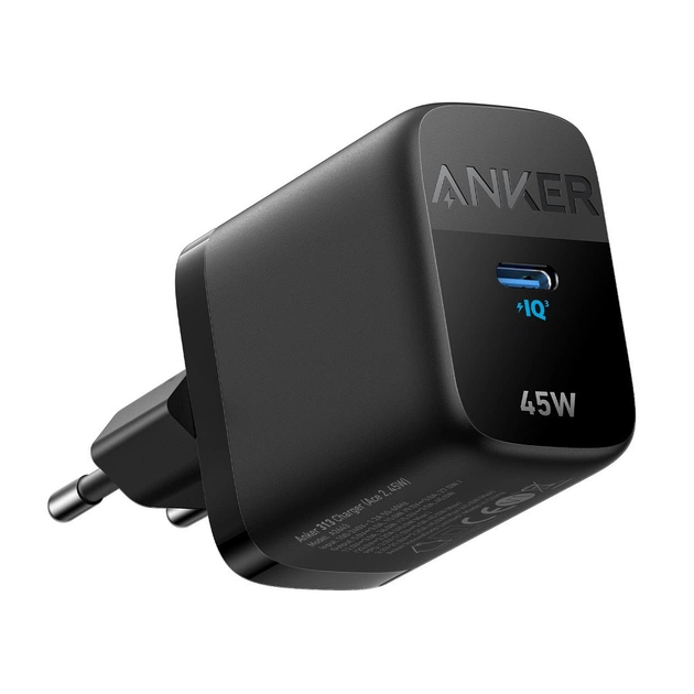 Зарядний пристрій Anker PowerPort 313 - 45W PD + PPS USB-C Black (A2643G11) - зображення 1
