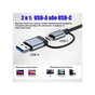 Концентратор Dynamode USB-C + UAB-A to 1xUSB 3.0 + 6xUSB 2.0 gray (DM-UH-701AC) - зменшене зображення 6