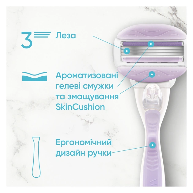Змінні касети Gillette Venus ComfortGlide Breeze 6 шт. + Чохол (8700216969314) - picture 4