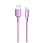 Дата кабель USB 2.0 AM to Micro 5P 1.0m soft silicone violet ColorWay (CW-CBUM044-PU) - зменшене зображення 1