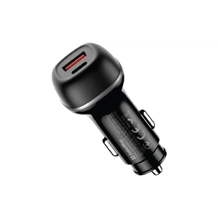 Зарядний пристрій ColorWay USB-C PD65W + USB QC3.0 car adapter (CW-CHA068PD-BK) зображення 1