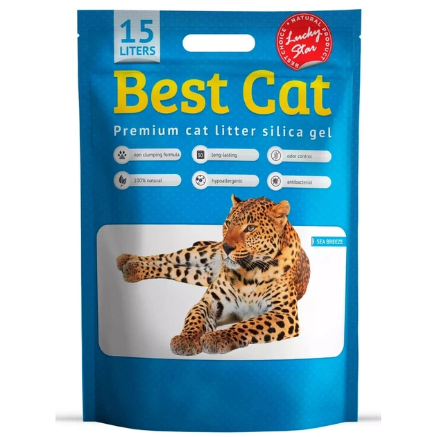 Наповнювач для туалету Best Cat Blue Силікагелевий 15 л (4820281500459) - picture 1
