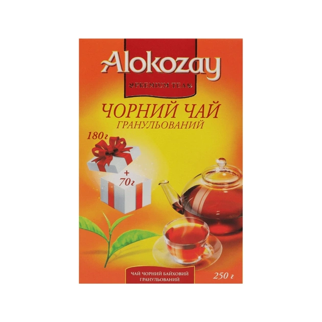 Чай Alokozay черный гранулированный 180+70 г (4820229041594) - изображение 1