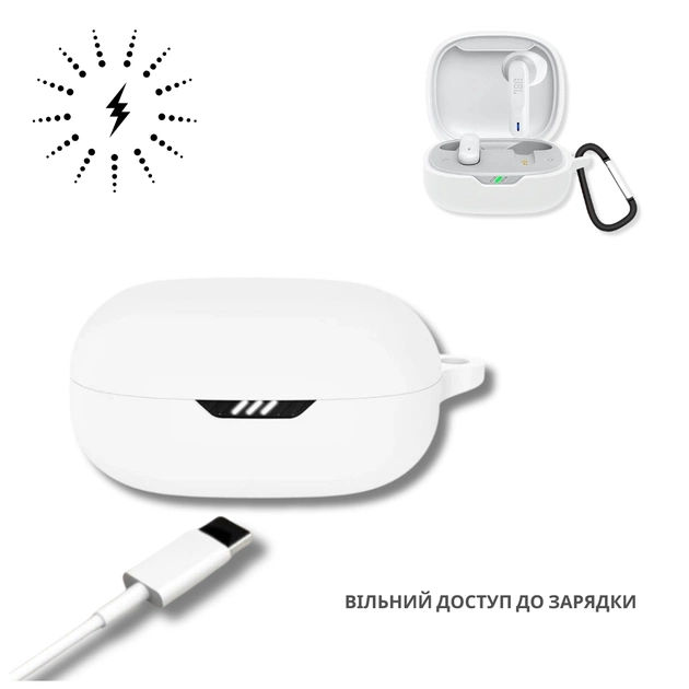 Чохол для навушників BeCover для JBL Wave Flex 2 White (714832) - picture 3