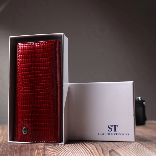 Гаманець ST Leather Шкіряний Червоний (22682) - изображение 12