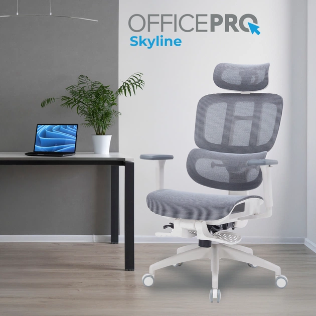 Офисное кресло OfficePro Skyline OC750-W-DG-DG (OC750-W-DG-DG) - изображение 8
