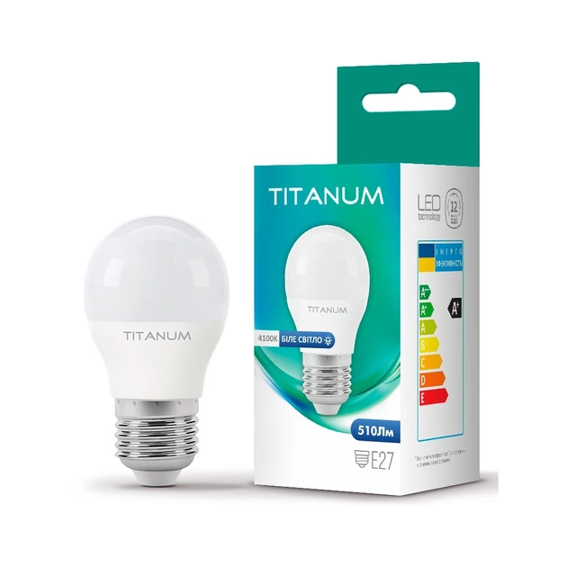 Лампочка TITANUM Filament G45 4W E27 4100K (TLFG4504274) - изображение 1
