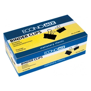 Біндер металевий Economix 19 мм 12 шт (E41004) зображення 1