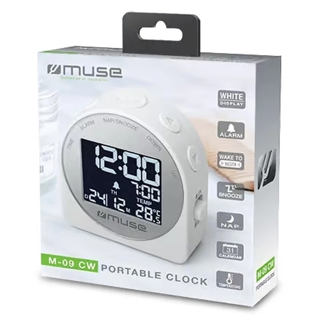 Настільний годинник Muse цифровий сірий (M-09 CW) - picture 3