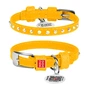 Нашийник для тварин WAUDOG Glamour з QR-паспортом з стразами XXS2 Ш 9 мм Д 19-25 см жовтий (32528) - зменшене зображення 1
