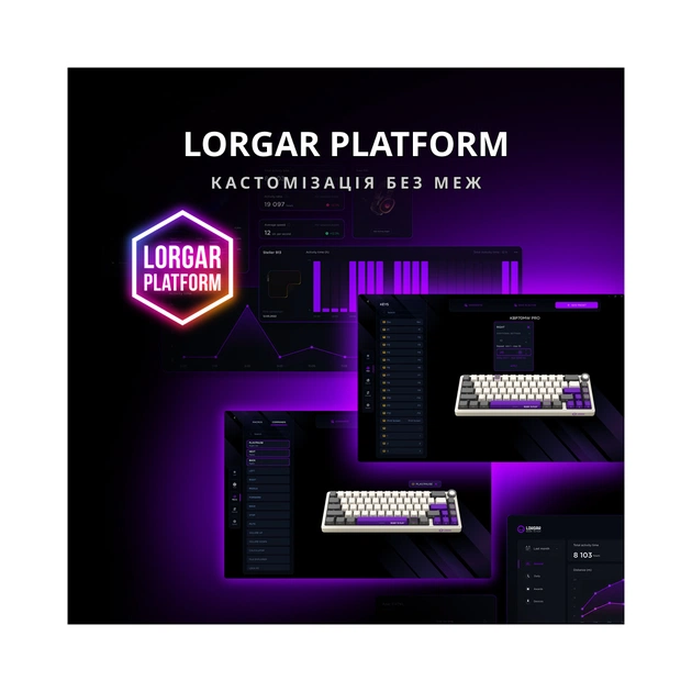 Клавіатура Lorgar KBP70MW Pro RGB Wireless/Bluetooth/USB UA White (LRG-KBP70MW-WH-US) - picture 12