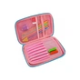 Пенал Cool For School з тисненням 1 відділення Фуксія (QT-3993-Rosered) - зменшене зображення 2