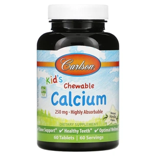 Мінерали Carlson Кальцій Дитячий, смак ванілі, Kid's, Chewable Calcium, 60 жу (CAR-05083) зображення 1