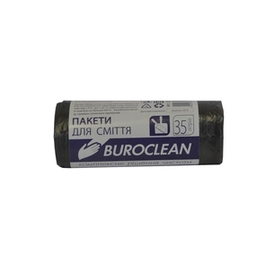Пакети для сміття Buroclean чорні 35 л 30 шт. (4823078910608) зображення 1