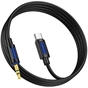 Кабель мультимедійний USB-C to 3.5mm M 1.0m silicone black BOROFONE (6941991114410) - зменшене зображення 2