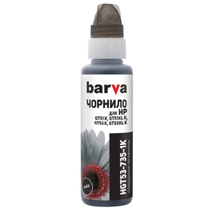 Чорнило Barva HP GT53 K 100 мл, OneKey (1K) Pigmented (HGT53-735-1K) зображення 1