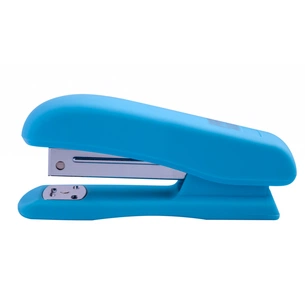 Степлер Buromax RUBBER TOUCH, 20 арк., скоби №24; 26, 127х54х33 мм, блакитний (BM.4202-14) изображение 1