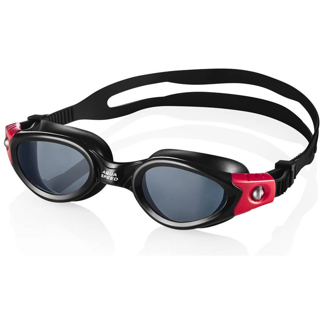 Очки для плавания Aqua Speed Pacific 015-31 6140 чорний, червоний OSFM (5908217661401) - изображение 1