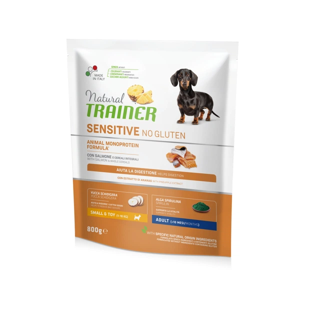 Сухий корм для собак Trainer Natural Dog Sensitive Adult Mini With Salmon 800 г (8015699252168) - изображение 1