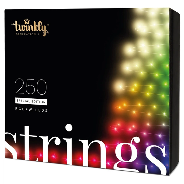 Гірлянда Twinkly Smart LED Strings RGBW 250, BT + WiFi, Gen II, IP44 (TWS250SPP-BEU) - изображение 1