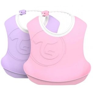 Нагрудничок Twistshake Набір 4 міс+ лаванд/рож (69842) изображение 1