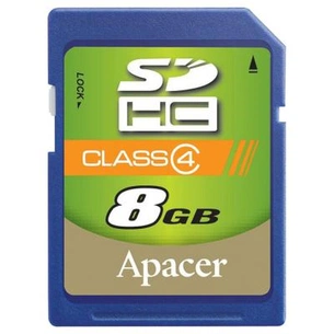 Карта пам'яті Apacer 8Gb SDHC class 4 (AP8GSDHC4-R) зображення 1