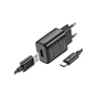 Зарядний пристрій HOCO C134A USB + cable USB to USB-C 2.4A black (6942007621359) - зменшене зображення 2
