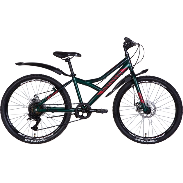 Велосипед Discovery 24" Flint DD рама-13" 2022 Green/Red (OPS-DIS-24-280) - изображение 1