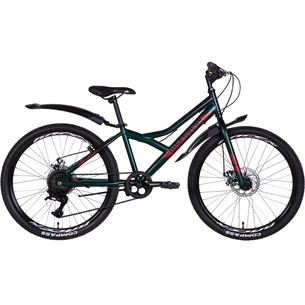 Велосипед Discovery 24" Flint DD рама-13" 2022 Green/Red (OPS-DIS-24-280) зображення 1