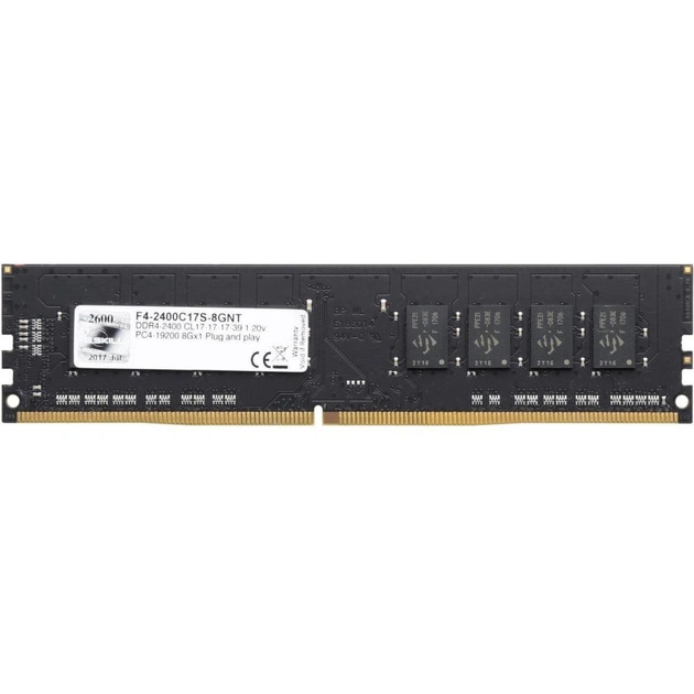 Модуль памяти для компьютера DDR4 8GB 2400 MHz G.Skill (F4-2400C17S-8GNT) - изображение 1
