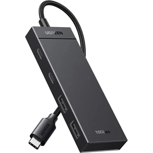 Концентратор Ugreen USB-C to 2xUSB 3.2 Gen2 + 2xUSB-C 3.2 Gen2 10Gbps CM806 black (35583) зображення 1